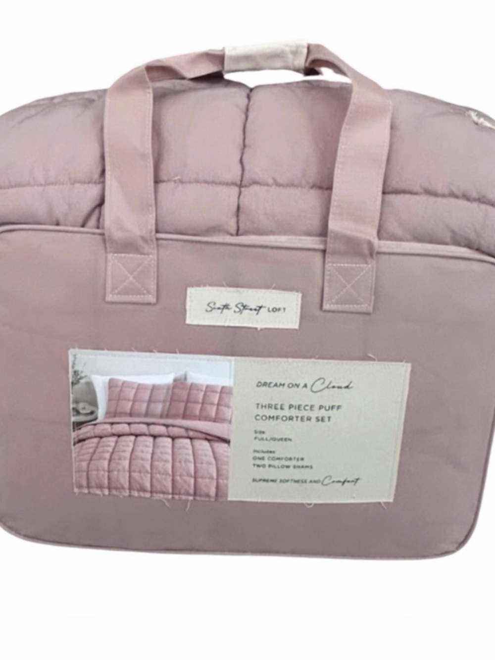 Sixth Street Loft Pink 3 Piece Comforter Set 90”x90”